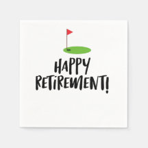 Golf Retire Happy Retirement avec drapeau de golf