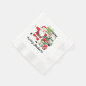 Serviette En Papier Golf Santa Claus et Golf Cart Noël (Coin)
