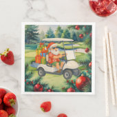 Serviette En Papier Golf Santa Claus is golfing Christmas in July (En situation)