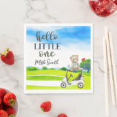 Serviette En Papier Golf Teddy Bear It's Boy for Baby shower (En situation)