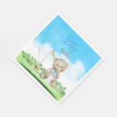 Serviette En Papier Golf Teddy Bear It's Boy for Baby shower Napkins (Coin)
