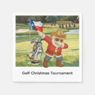 Serviette En Papier Golf Texas Golfeur est la fête de Noël du golf