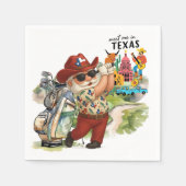 Serviette En Papier Golf Texas Golfing (Devant)