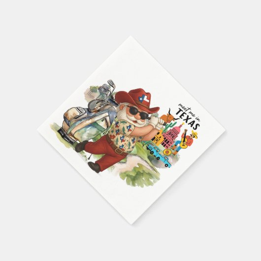 Serviette En Papier Golf Texas Golfing (Coin)