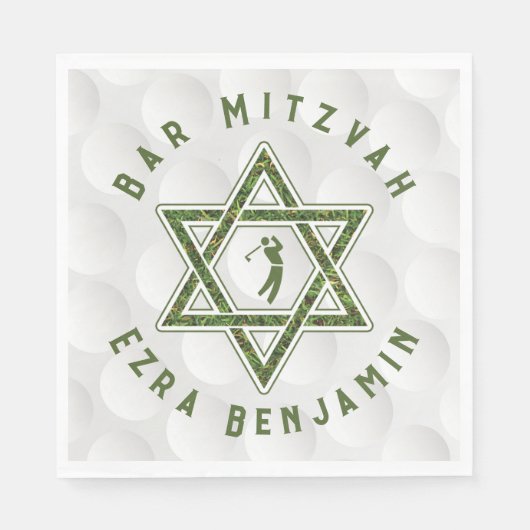 Serviette En Papier Golf Thème Golf Bar Mitzvah (Devant)