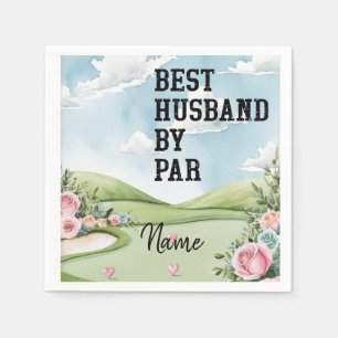 Serviette En Papier Golf Valentine's to golfer avec amour vous Mari