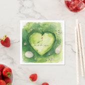 Serviette En Papier Golf wedding heart shaped golf course (En situation)