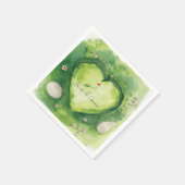 Serviette En Papier Golf wedding heart shaped golf course (Coin)