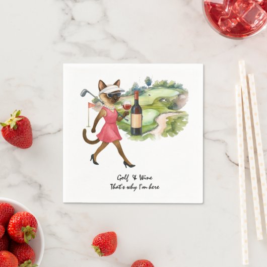 Serviette En Papier Golf Wine Tasting Event  (En situation)