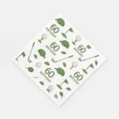 Serviette En Papier Golfer 60e anniversaire avec balle de golf et fer (Coin)