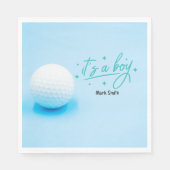 Serviette En Papier Golfer Baby shower thème bleu (Devant)