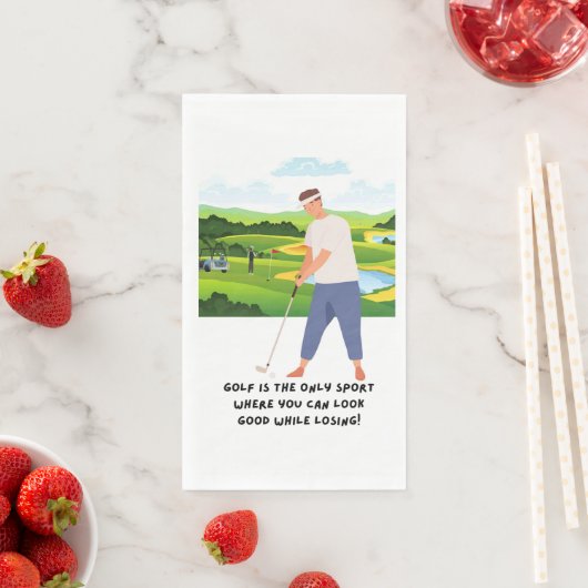 Serviette En Papier Golfer drôle dire sur golfer (En situation)