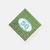 Serviette En Papier Golfer Green Eagle Birdie Par 50e anniversaire (Coin)