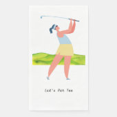 Serviette En Papier Golfer Let's Par Tee for Party Paper Guest Tow (Devant)