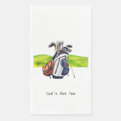 Serviette En Papier Golfer Partons Tee pour la fête (Devant)