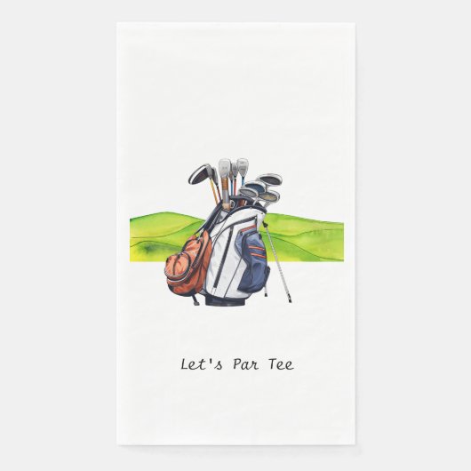 Serviette En Papier Golfer Partons Tee pour la fête (Devant)