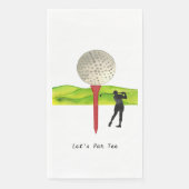 Serviette En Papier Golfer Partons Tee pour la fête (Devant)