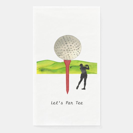 Serviette En Papier Golfer Partons Tee pour la fête (Devant)