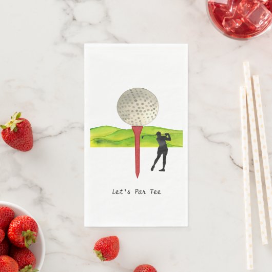 Serviette En Papier Golfer Partons Tee pour la fête (En situation)