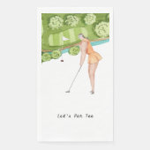Serviette En Papier Golfer Partons Tee pour la fête (Devant)