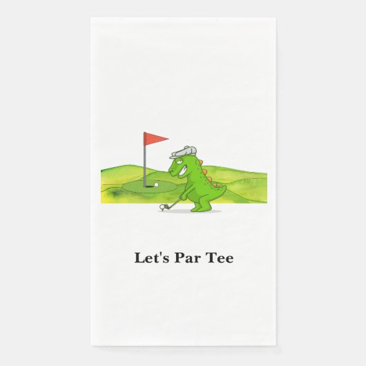 Serviette En Papier Golfer Partons Tee pour la fête (Devant)