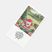 Serviette En Papier Golfer Santa Cluas Dabbing Golf Christmas Party (Coin)
