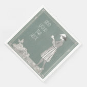 Serviette En Papier Golfeuse Personnalisée - Ensemble De 50 (Coin)