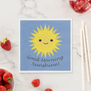Serviette En Papier Good Morning Sunshine Cute Kawaii Sun Napkins