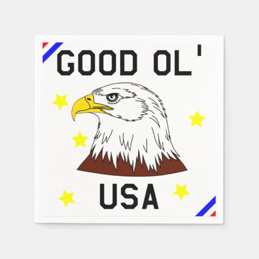 Serviette En Papier Good Ol'USA Cravate Bar (Devant)