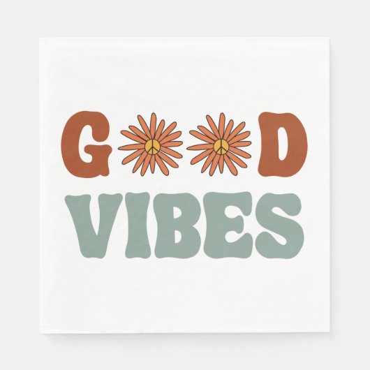 Serviette En Papier Good Vibes (Devant)