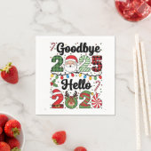 Serviette En Papier Goodbye 2025 Hello 2026 New Year Resolution   (En situation)