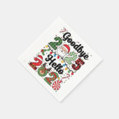 Serviette En Papier Goodbye 2025 Hello 2026 New Year Resolution   (Coin)