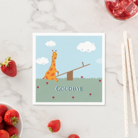 Serviette En Papier Goodbye Party Napkins (En situation)