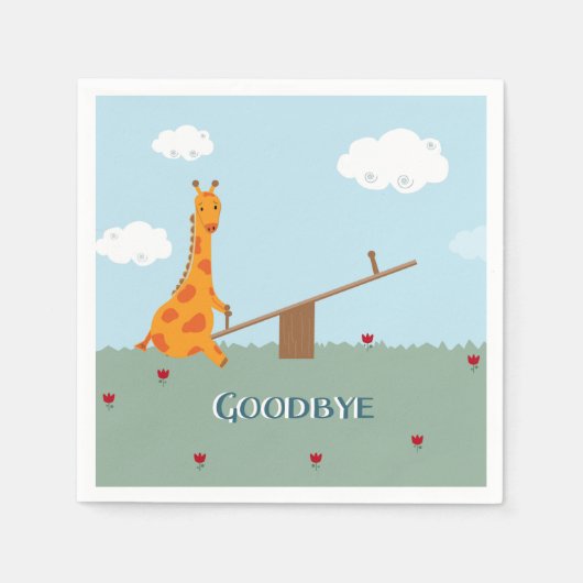 Serviette En Papier Goodbye Party Napkins (Devant)