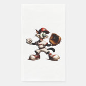 Serviette En Papier Goofy Cat Baseball Pitcher Monte (Devant)