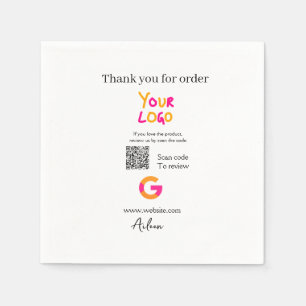 Serviette En Papier Google examen logo entreprise site Web scanner cod