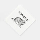 Serviette En Papier Gopher It Funky Gopher Pun (Coin)