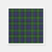 Serviette En Papier Gordon Clan Tartan Papier Plaid Napkins (Devant)