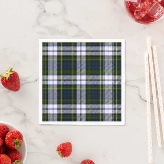 Serviette En Papier Gordon Robe Tartan Papier Plaid Napkins (En situation)