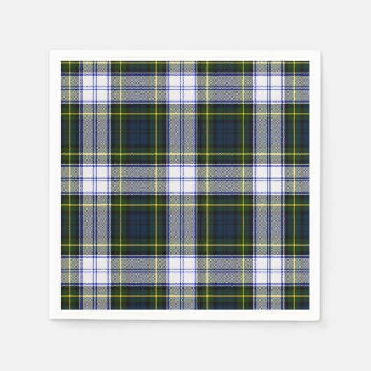 Serviette En Papier Gordon Robe Tartan Papier Plaid Napkins (Devant)