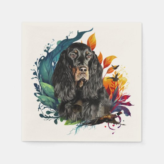 Serviette En Papier Gordon Setter (Devant)