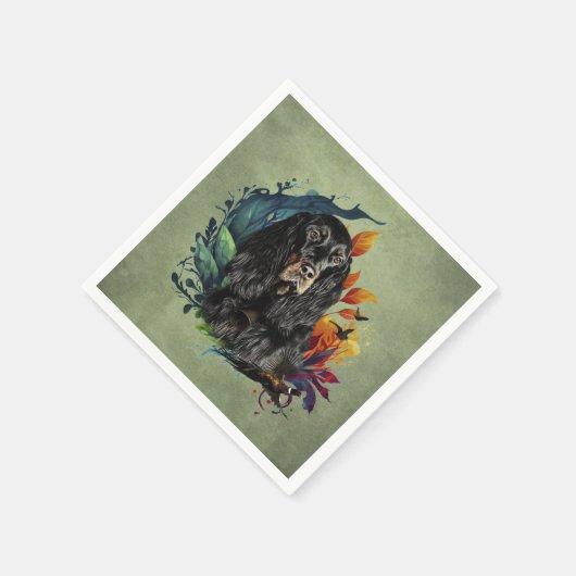 Serviette En Papier Gordon Setter (Coin)