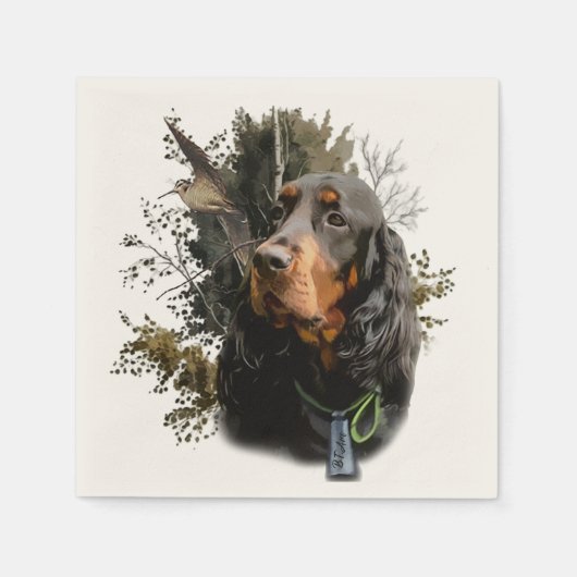 Serviette En Papier Gordon Setter (Devant)