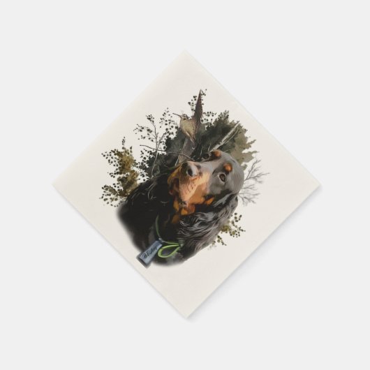 Serviette En Papier Gordon Setter (Coin)