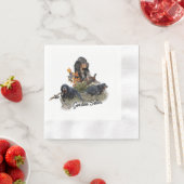 Serviette En Papier Gordon Setter (En situation)