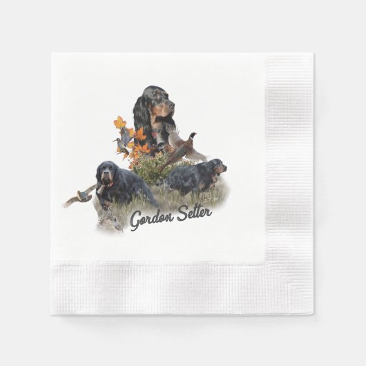 Serviette En Papier Gordon Setter (Devant)