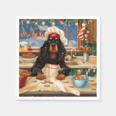 Serviette En Papier Gordon Setter Gâteau de vacances : Noël festif (Devant)