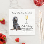 Serviette En Papier Gordon Setter Mariage Signature Boire serviettes (En situation)