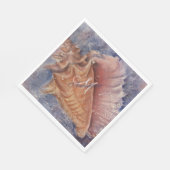 SERVIETTE EN PAPIER GORGEOUS PINK SEA CONCH PARTI MONOGRAM (Coin)