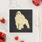 SERVIETTE EN PAPIER GORILLA BLING (En situation)